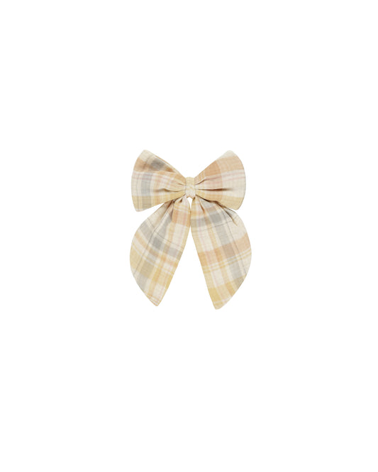 Oversized Bow || Pastel Plaid