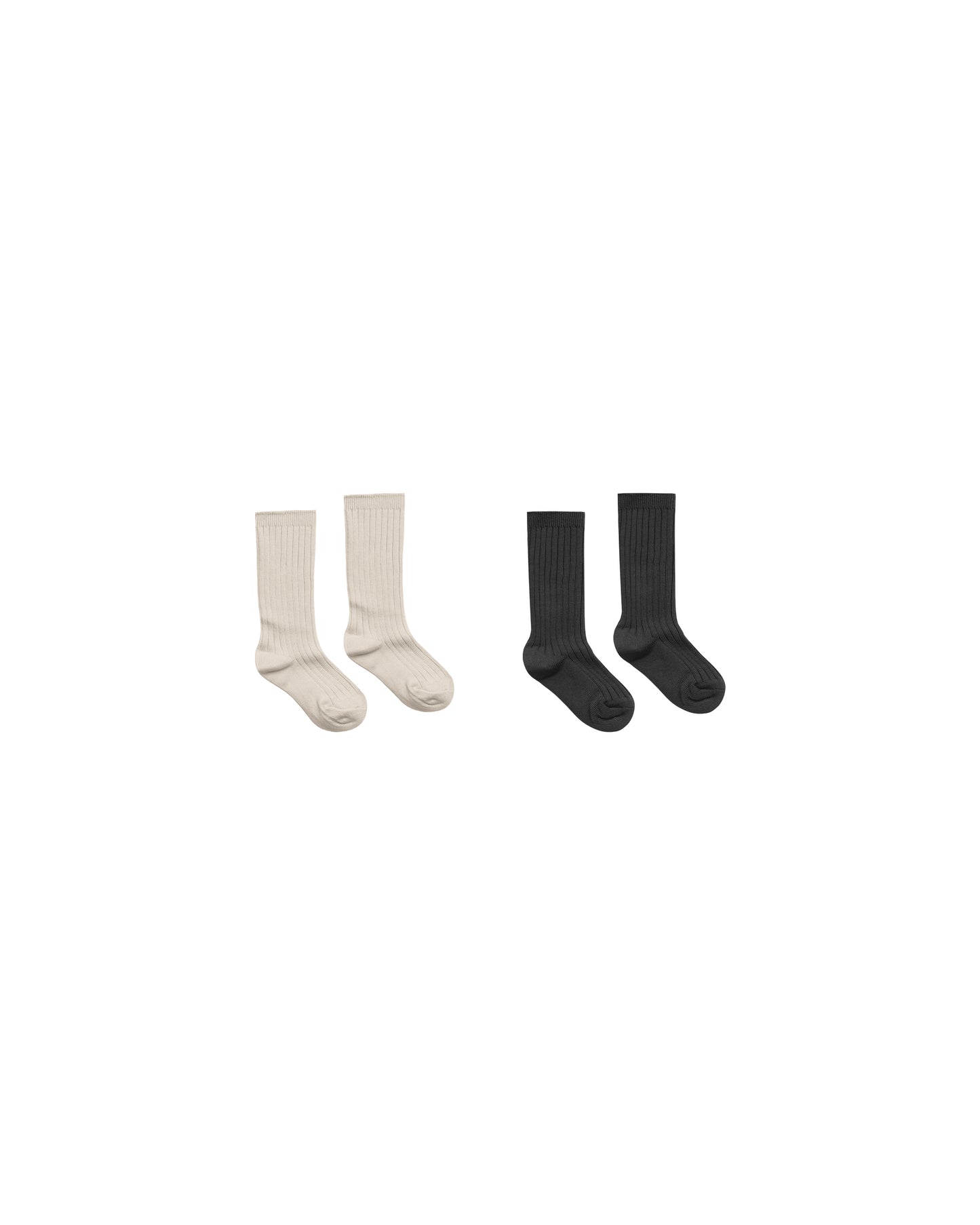 Ribbed Socks | Stone, Black