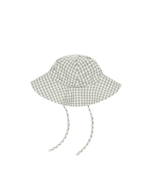 Floppy Sun Hat || Eucalyptus Gingham