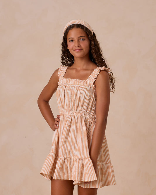 Teen Annalise Dress || Grapefruit Stripe