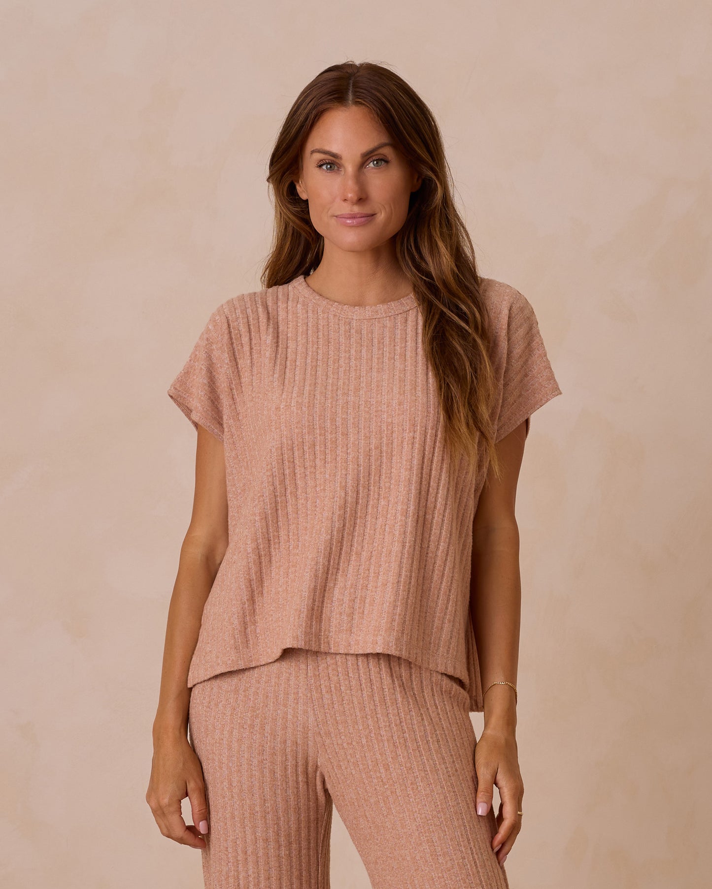 Women's Cozy Rib Knit Set | Grapefruit