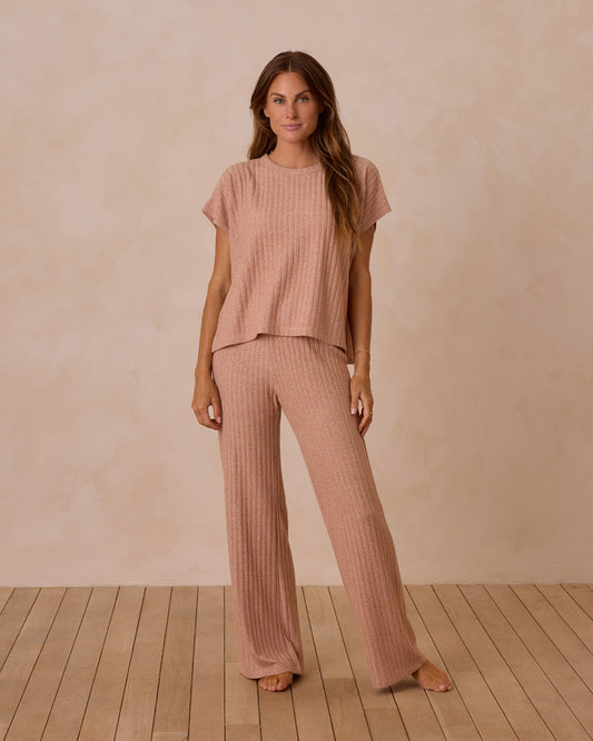 Women's Cozy Rib Knit Set | Grapefruit