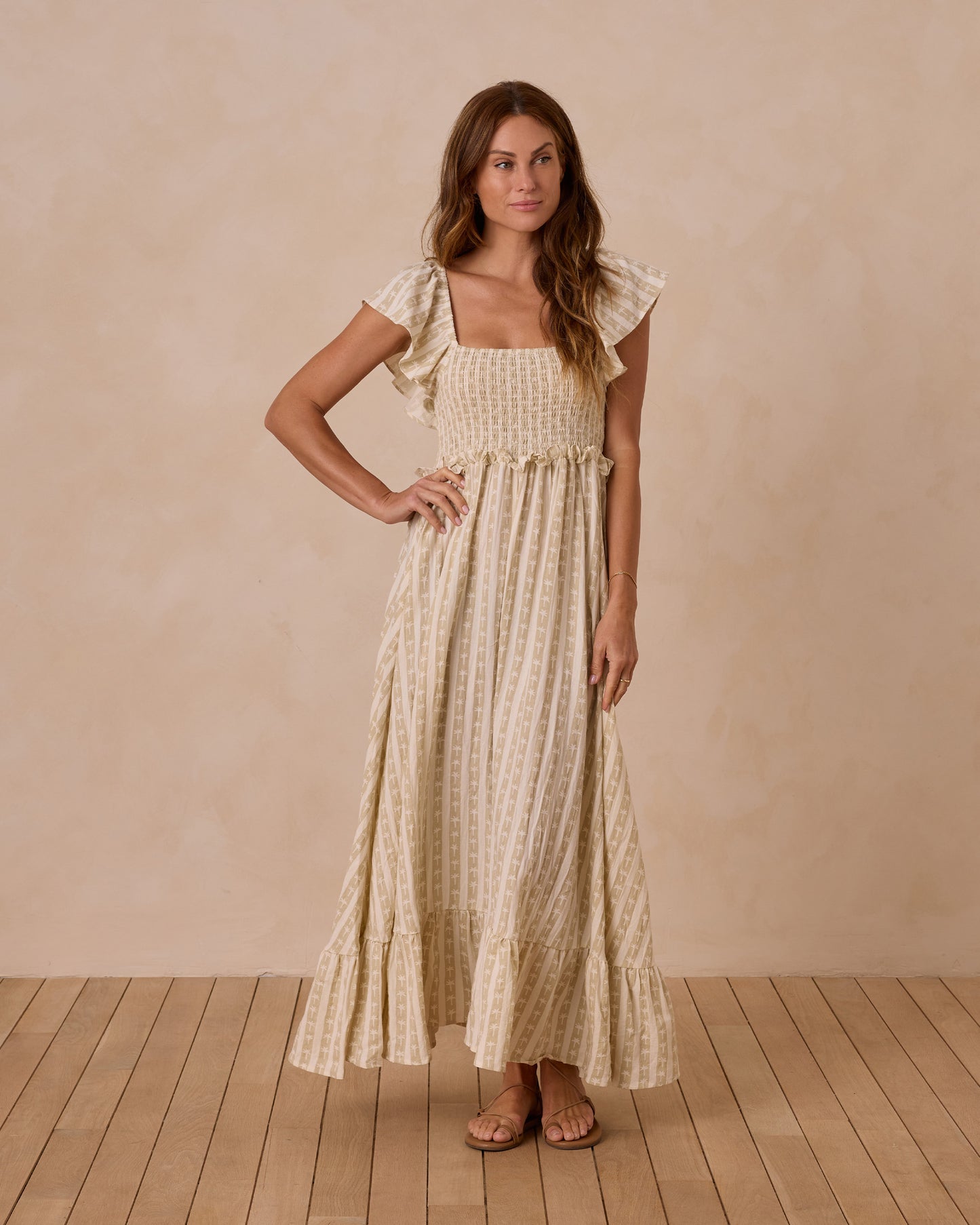 Women's Francesca Dress || Palm Stripe