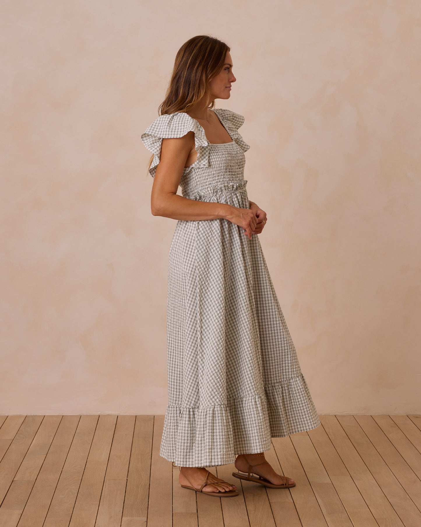 Women's Francesca Dress || Eucalyptus Gingham