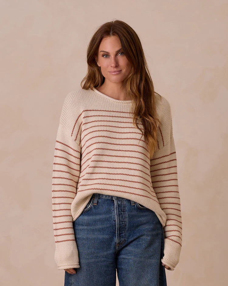 Women’s Jacques Sweater | Poppy Stripe