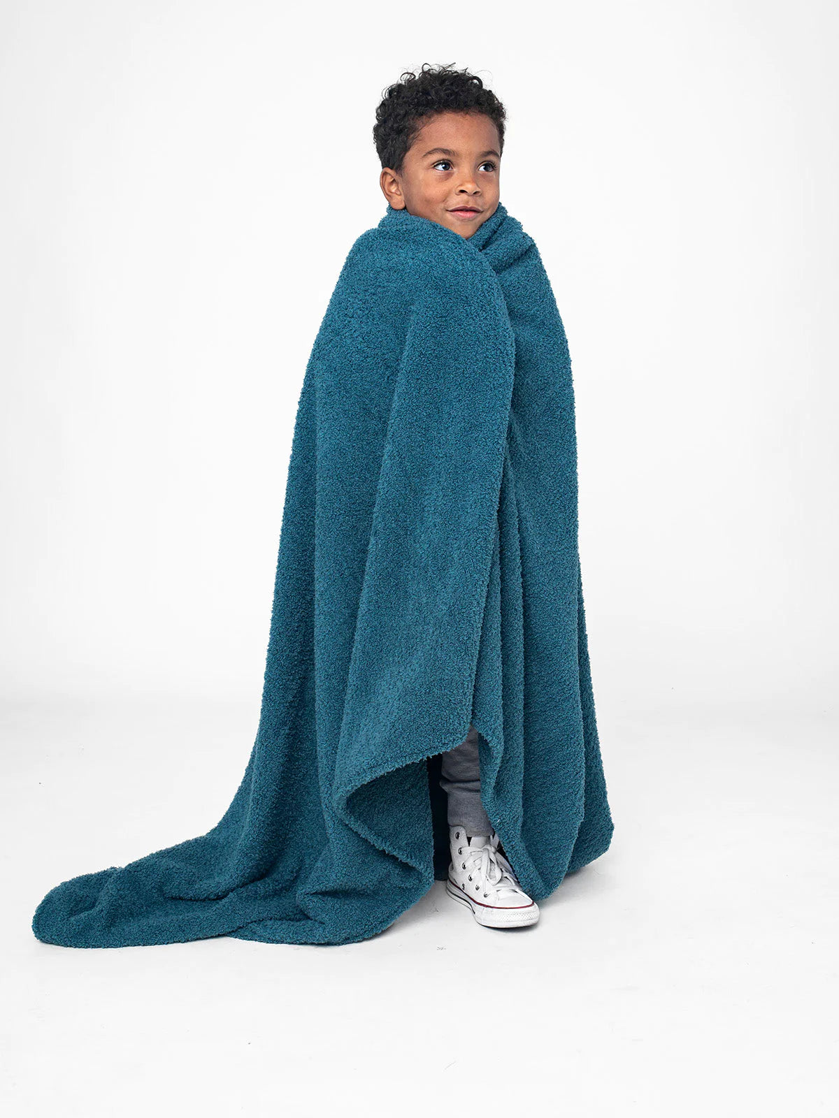 Plush Blanket Steel Blue