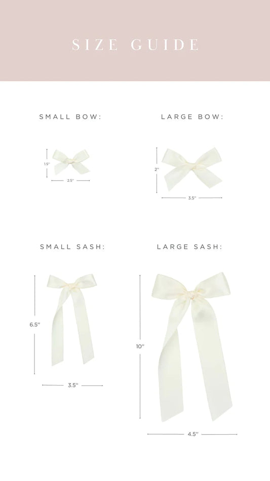 Satin Bow | French Pink Sash Clip