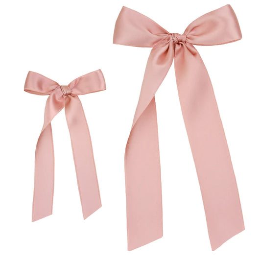 Satin Bow | French Pink Sash Clip