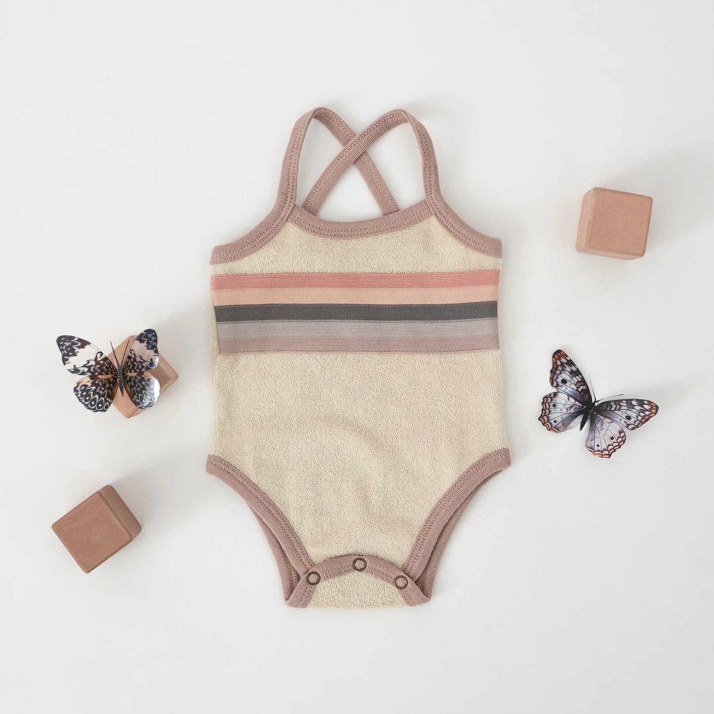 Organic Terry Cloth Bodysuit | Pinks