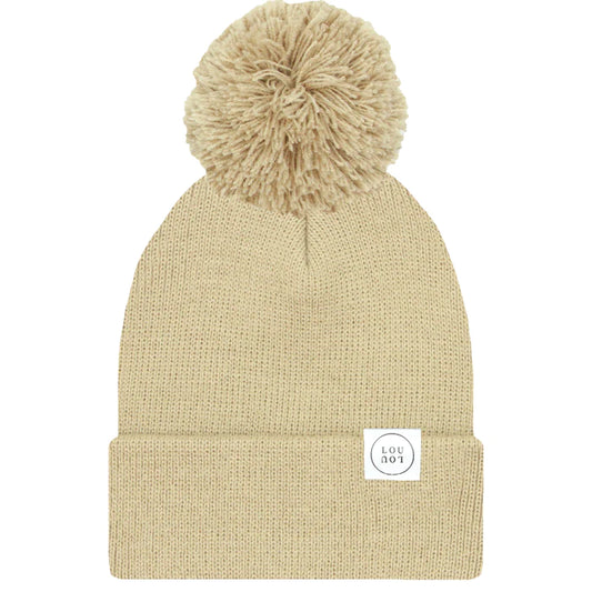 Tan Beanie | Pom + No Pom