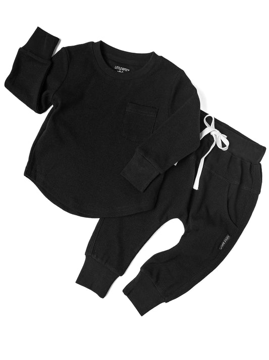 Waffle Joggers | Black