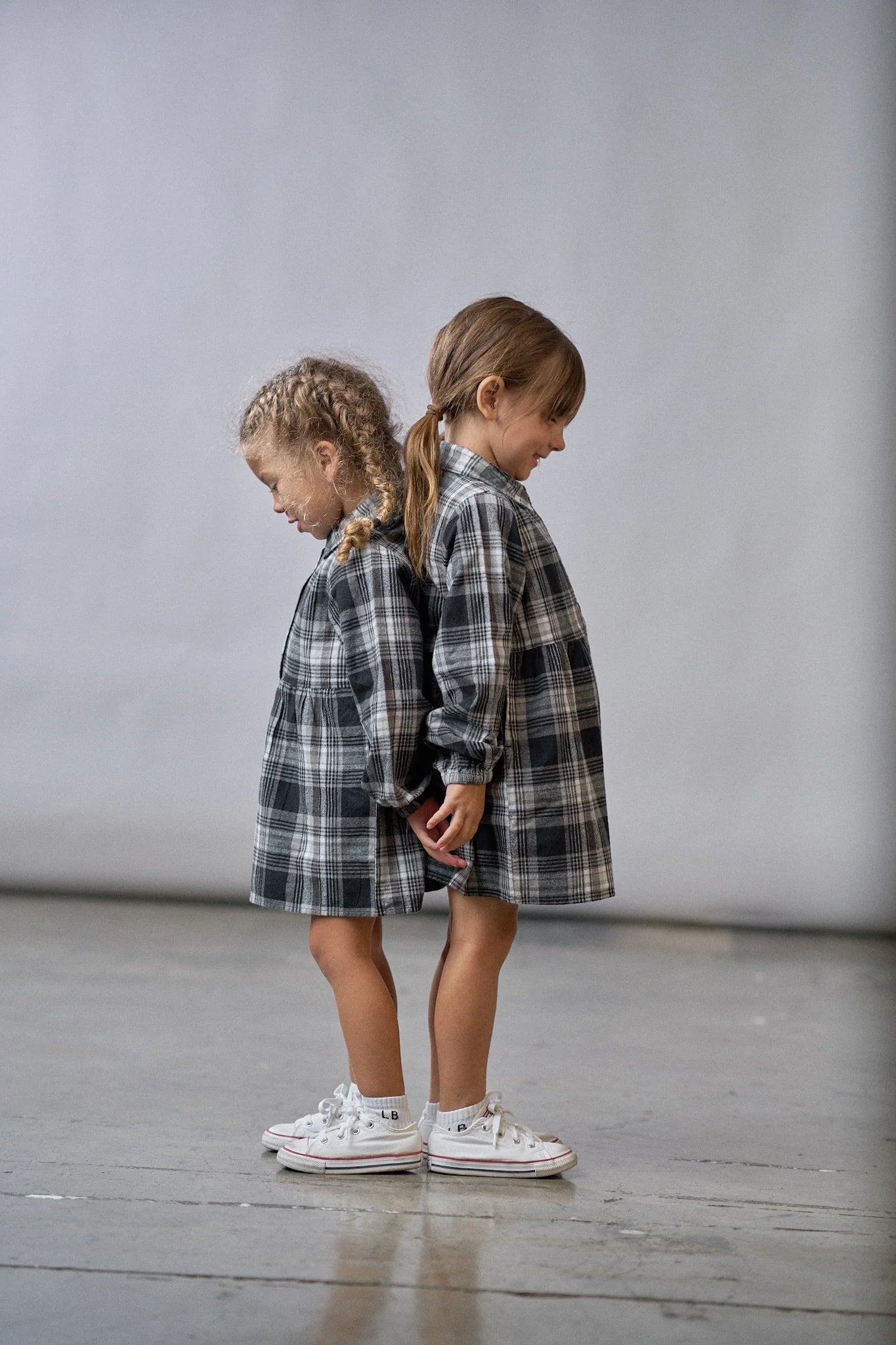 Flannel Dress | Grey Plaid