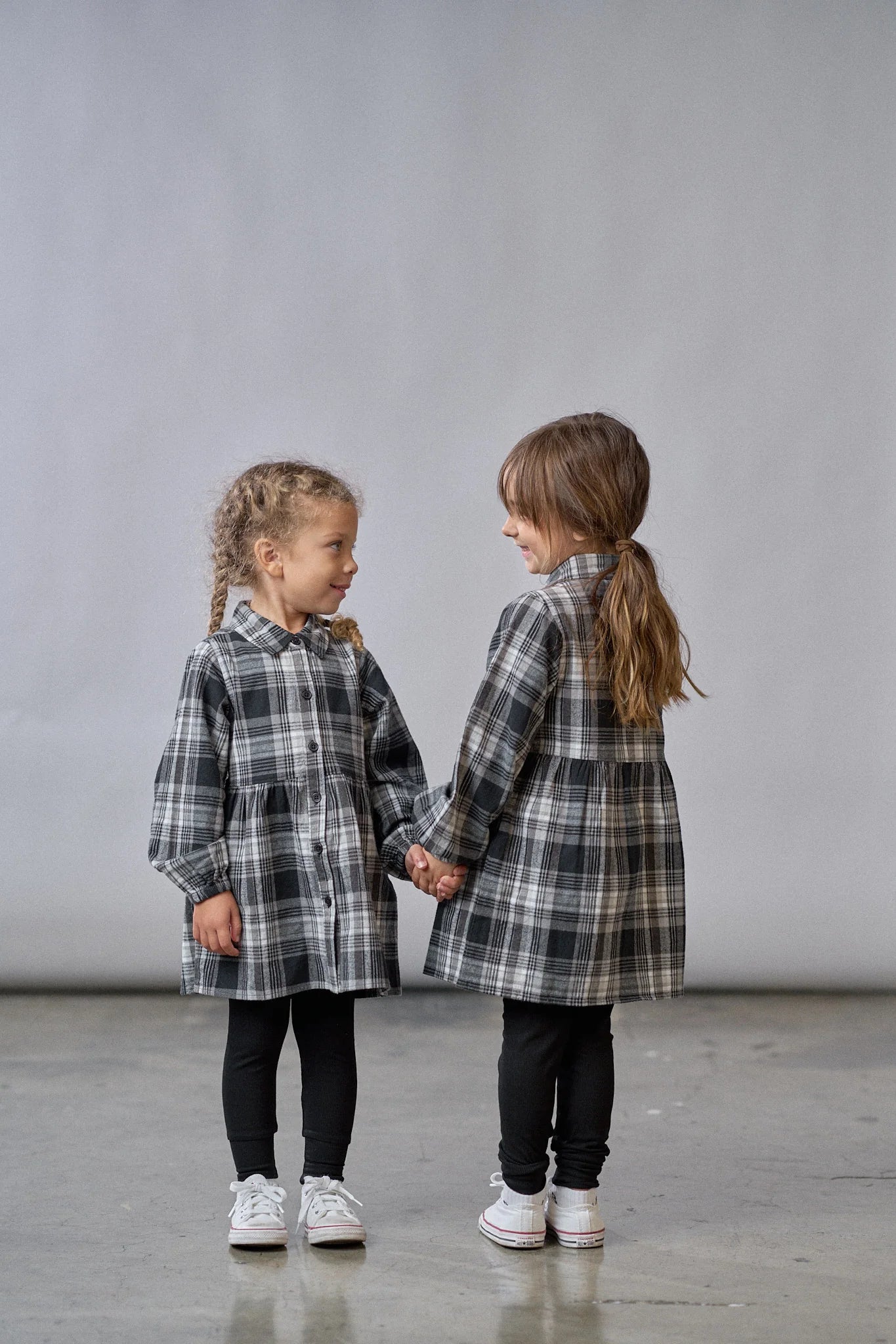 Flannel Dress | Grey Plaid