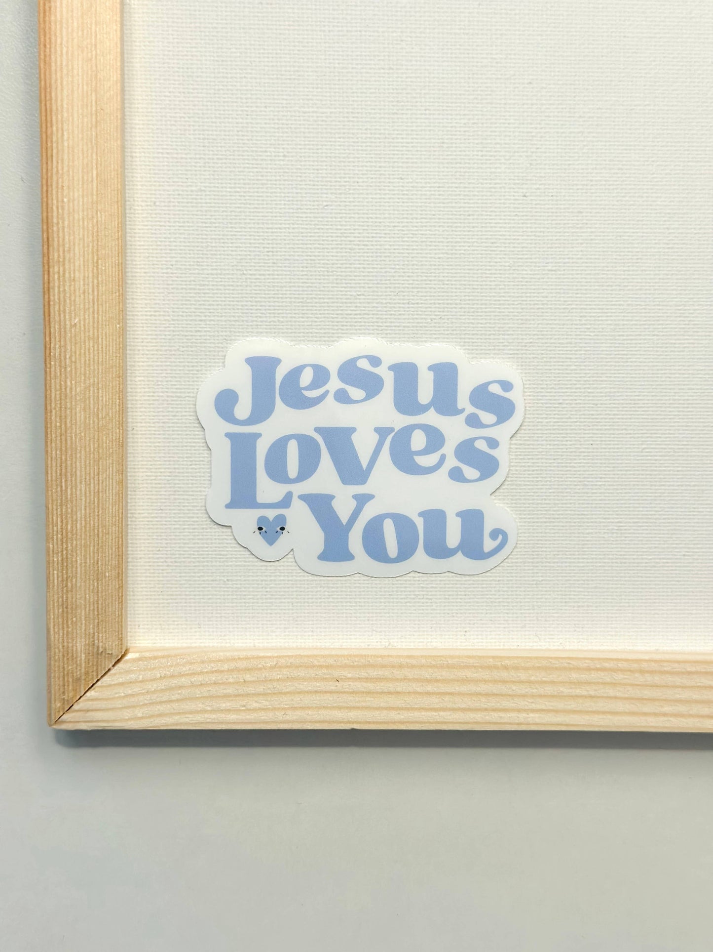 Jesus Loves You sticker | blue