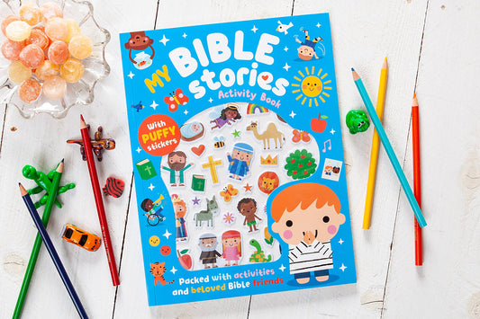 My Bible Stories Activity Book (Blue, Easter Basket Idea)