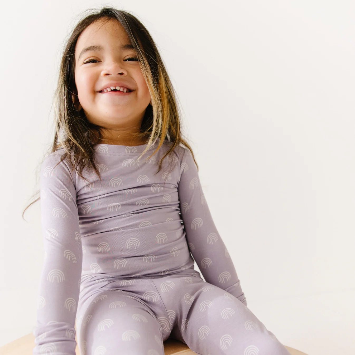 Bamboo Pajama Set | Lavender Rainbow