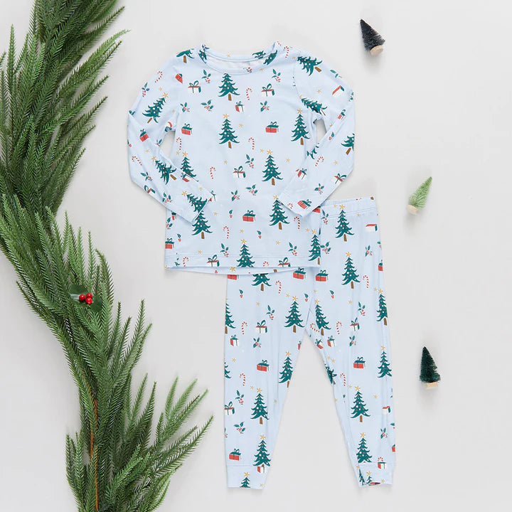 Kids Bamboo PJ Set | Holiday Cheer