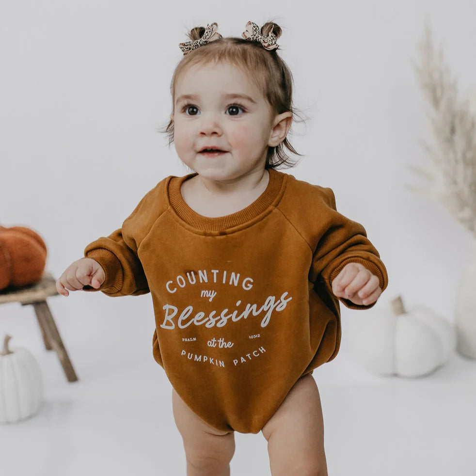 Counting My Blessings Sweatshirt Romper