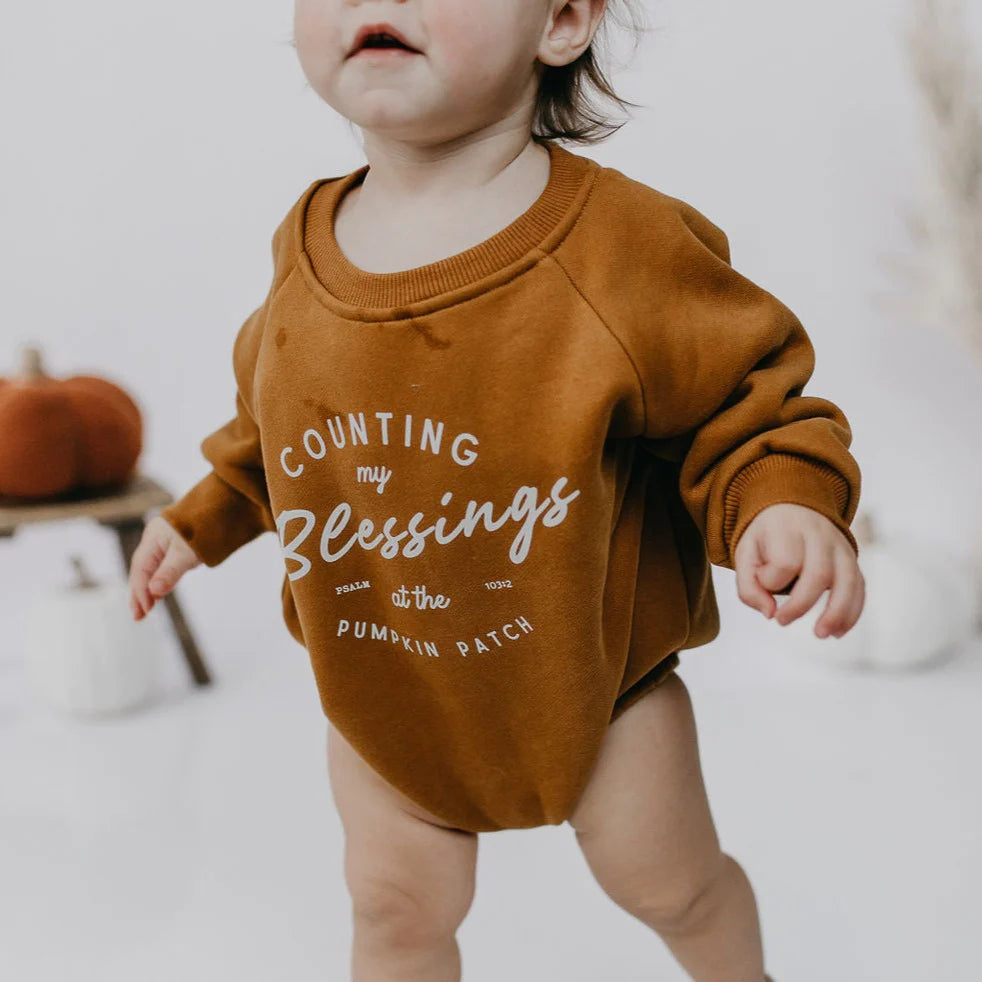 Counting My Blessings Sweatshirt Romper