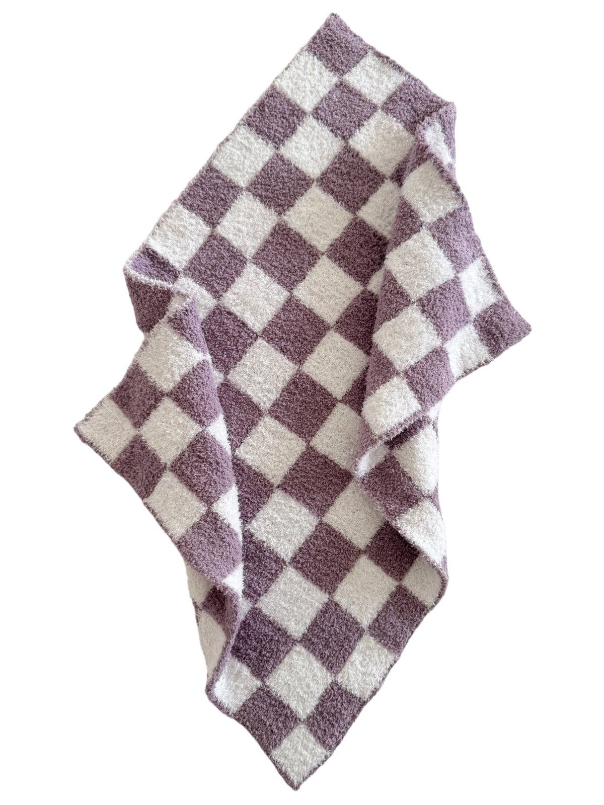 Phufy® Bliss Checkerboard Mini Blanket | Violet