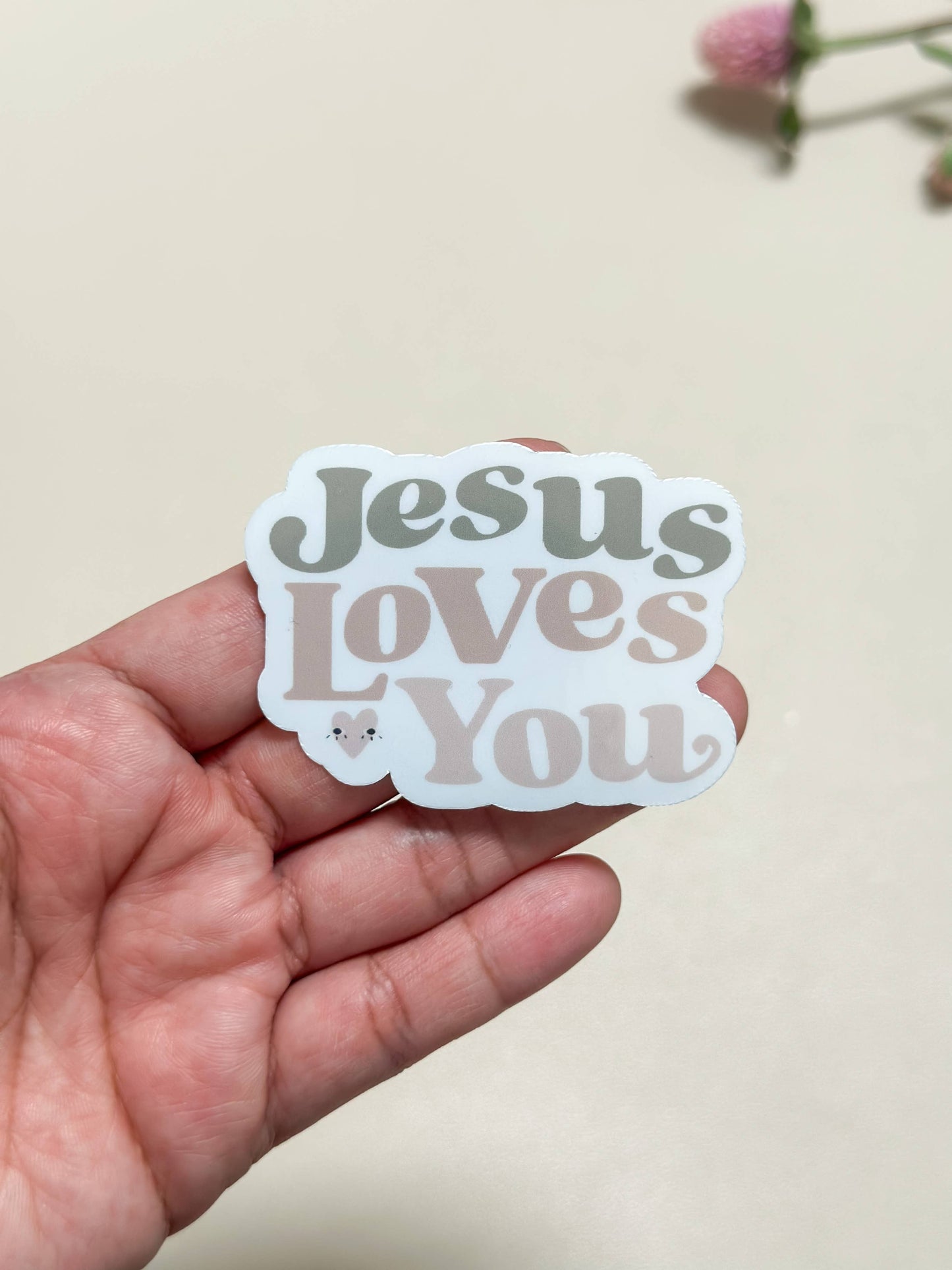 Jesus Loves You sticker | blue