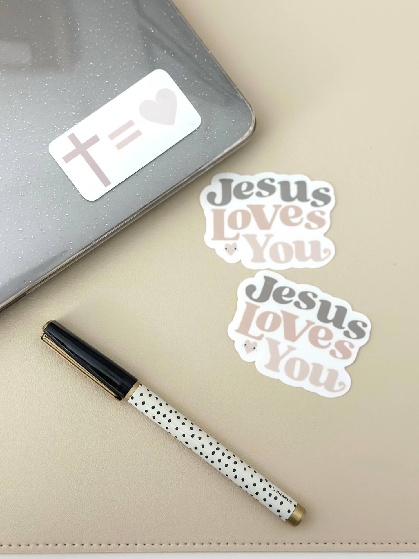 Jesus Loves You sticker | blue