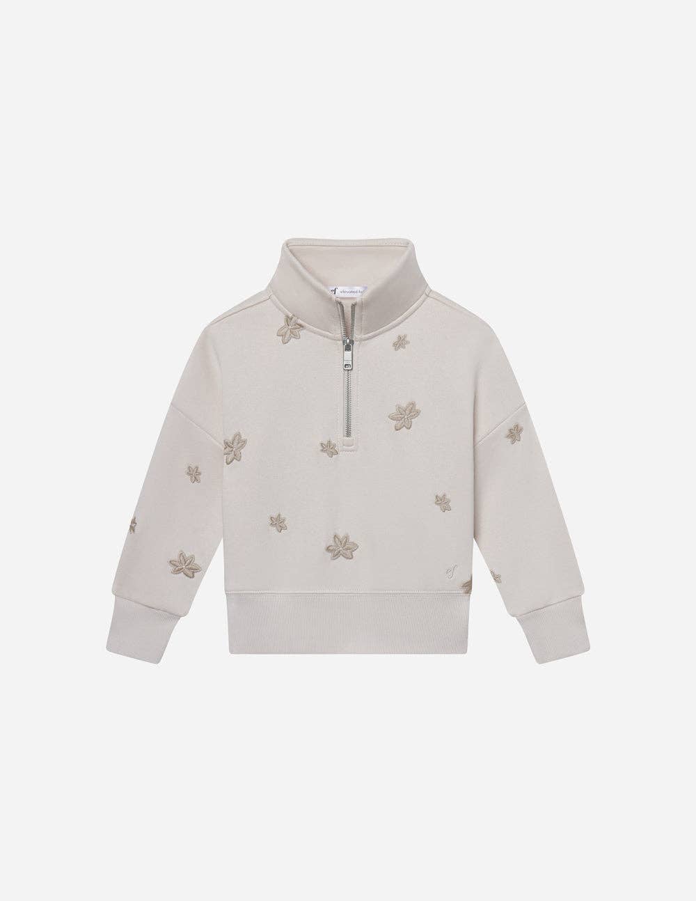 Kids Floral Half-Zip