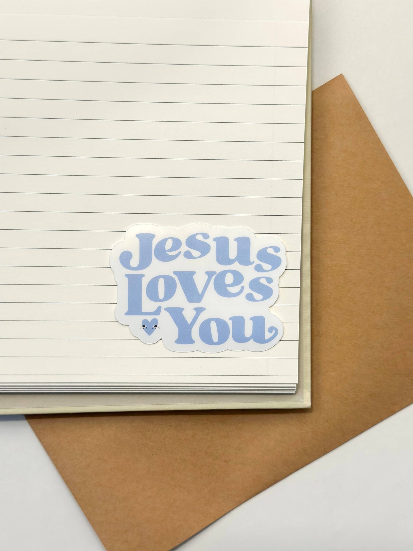 Jesus Loves You sticker | blue