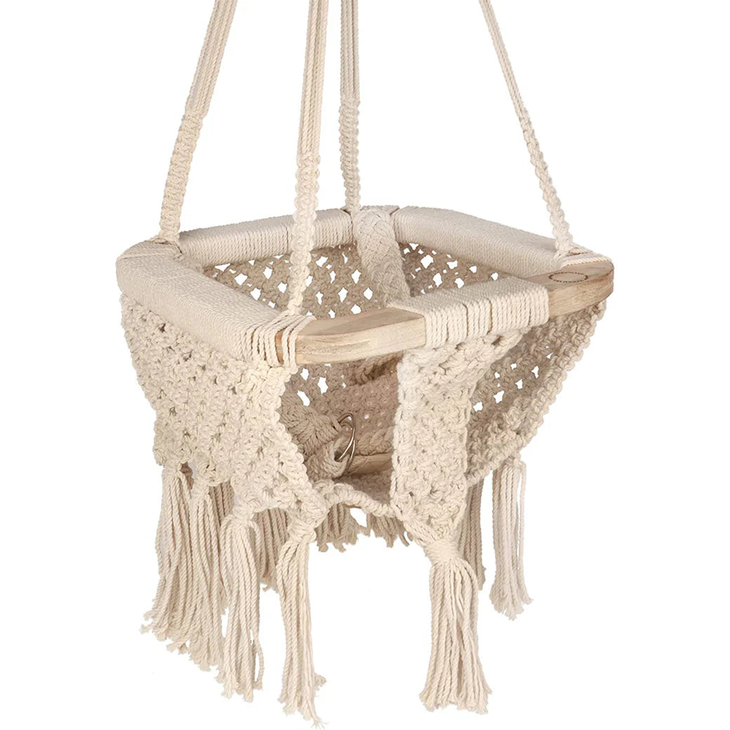 Handmade Macrame Baby Swing