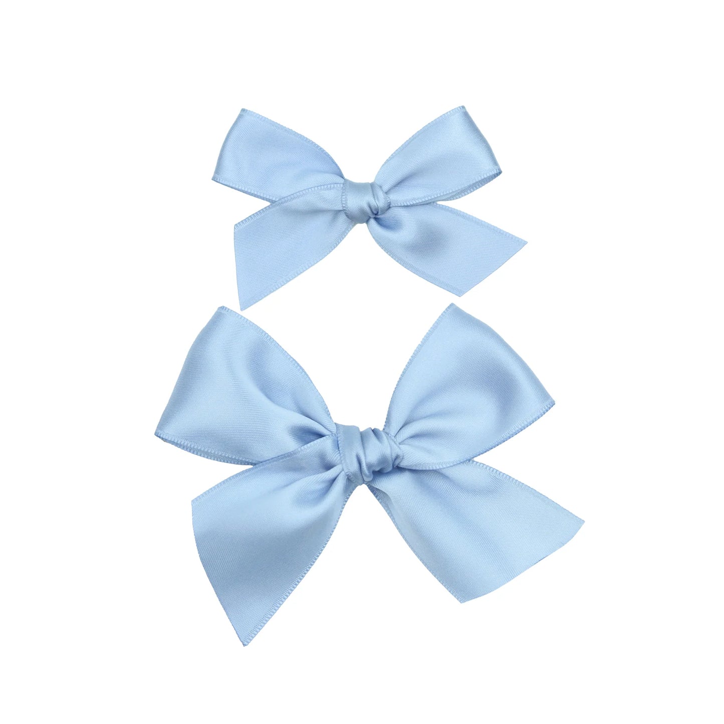 Satin Bow Clip | French Blue