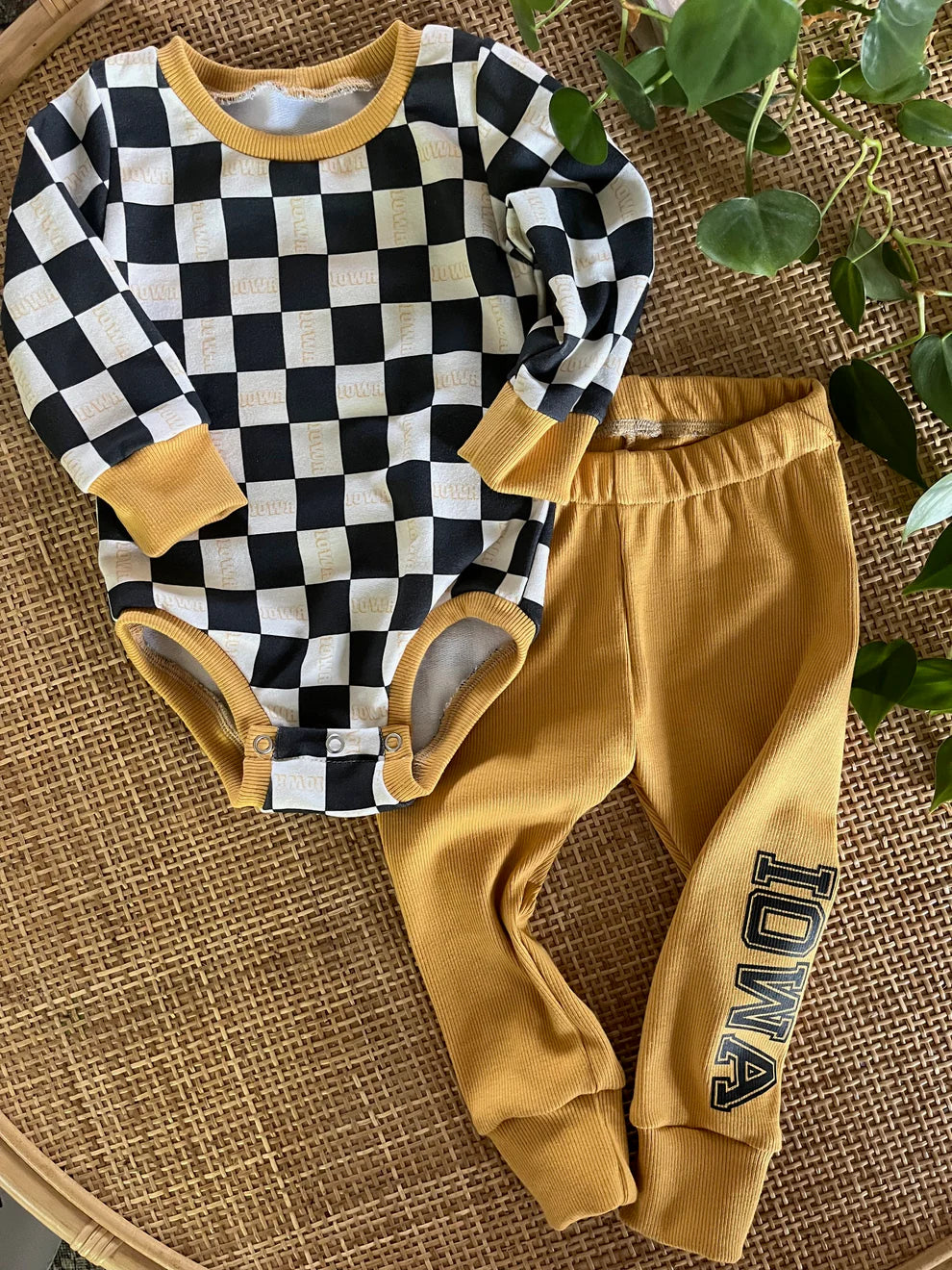 Iowa Check Bodysuit