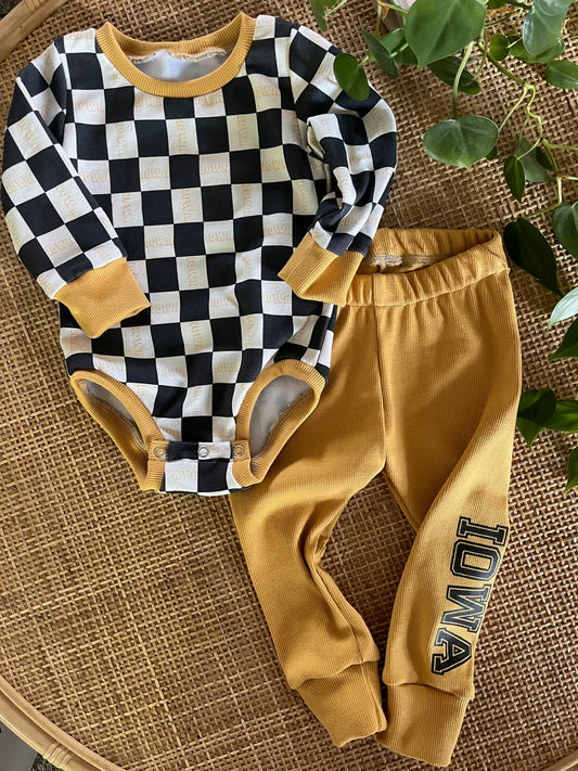 Iowa Check Bodysuit