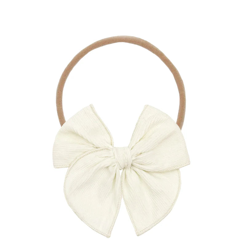 Sugar Corduroy Heirloom Bow | Nylon Headband