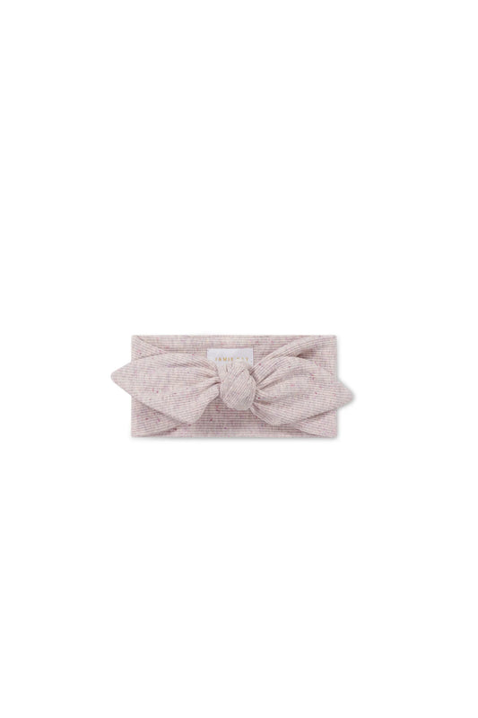 Organic Cotton Fine Rib Lilian Headband | Lavender Fleck