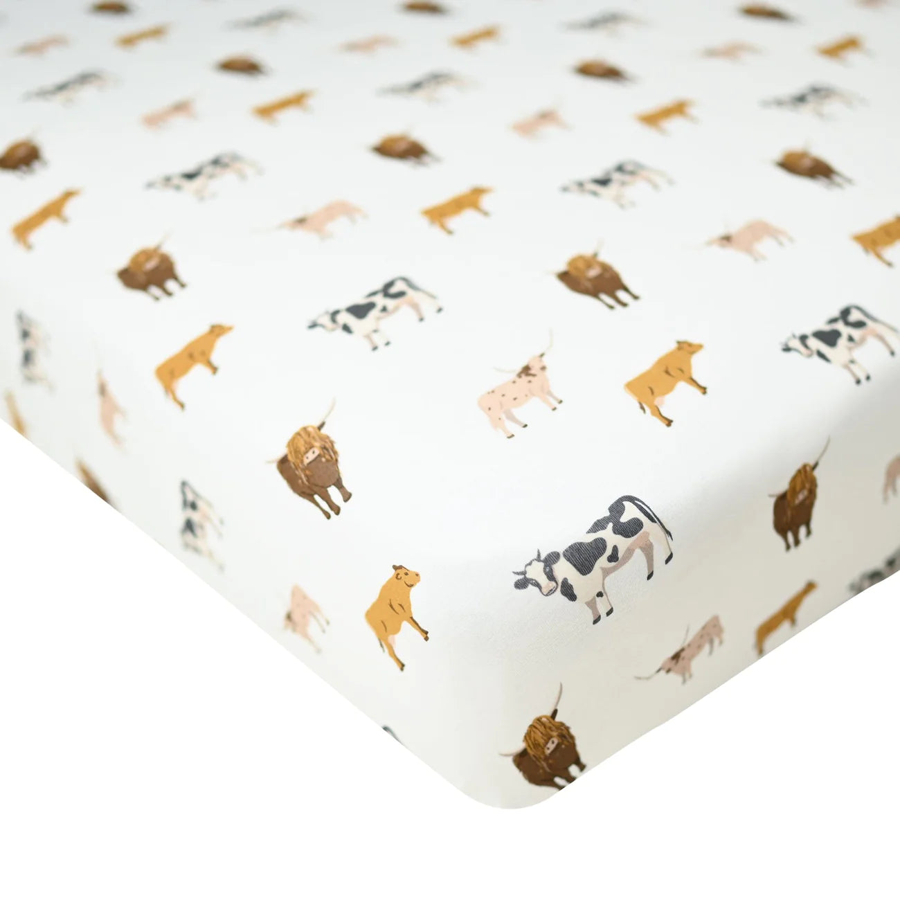 Bamboo Crib Sheet | Moo (Cows)