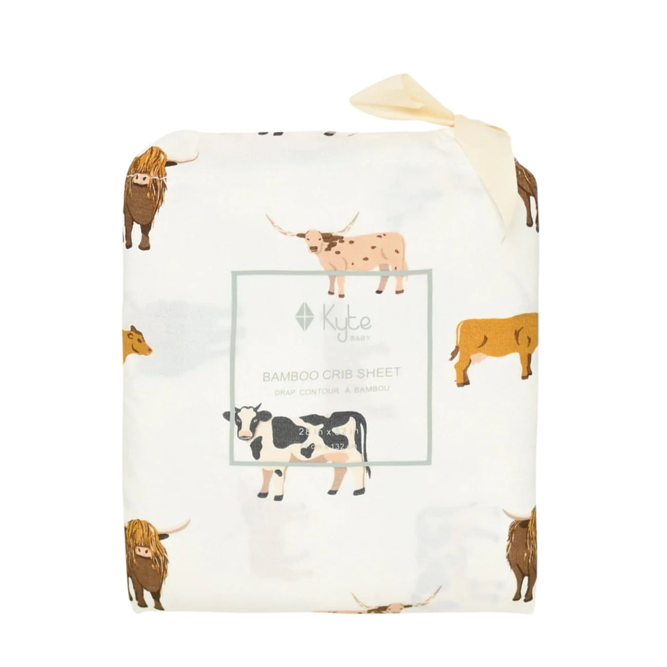 Bamboo Crib Sheet | Moo (Cows)