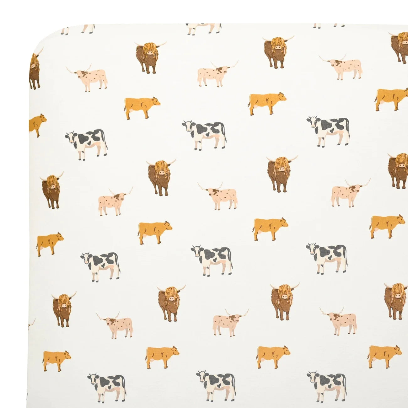 Bamboo Crib Sheet | Moo (Cows)