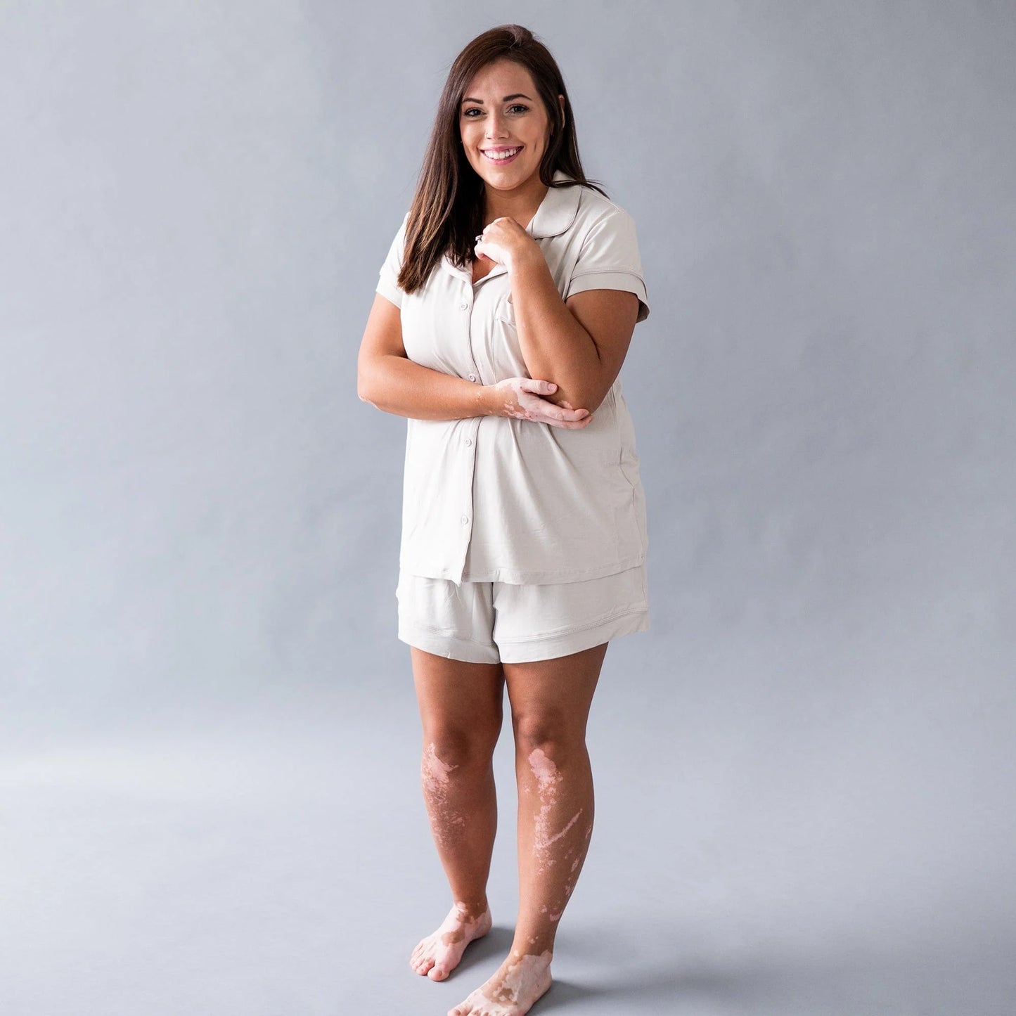 Women's Short Sleeve Pajama Set | Oat