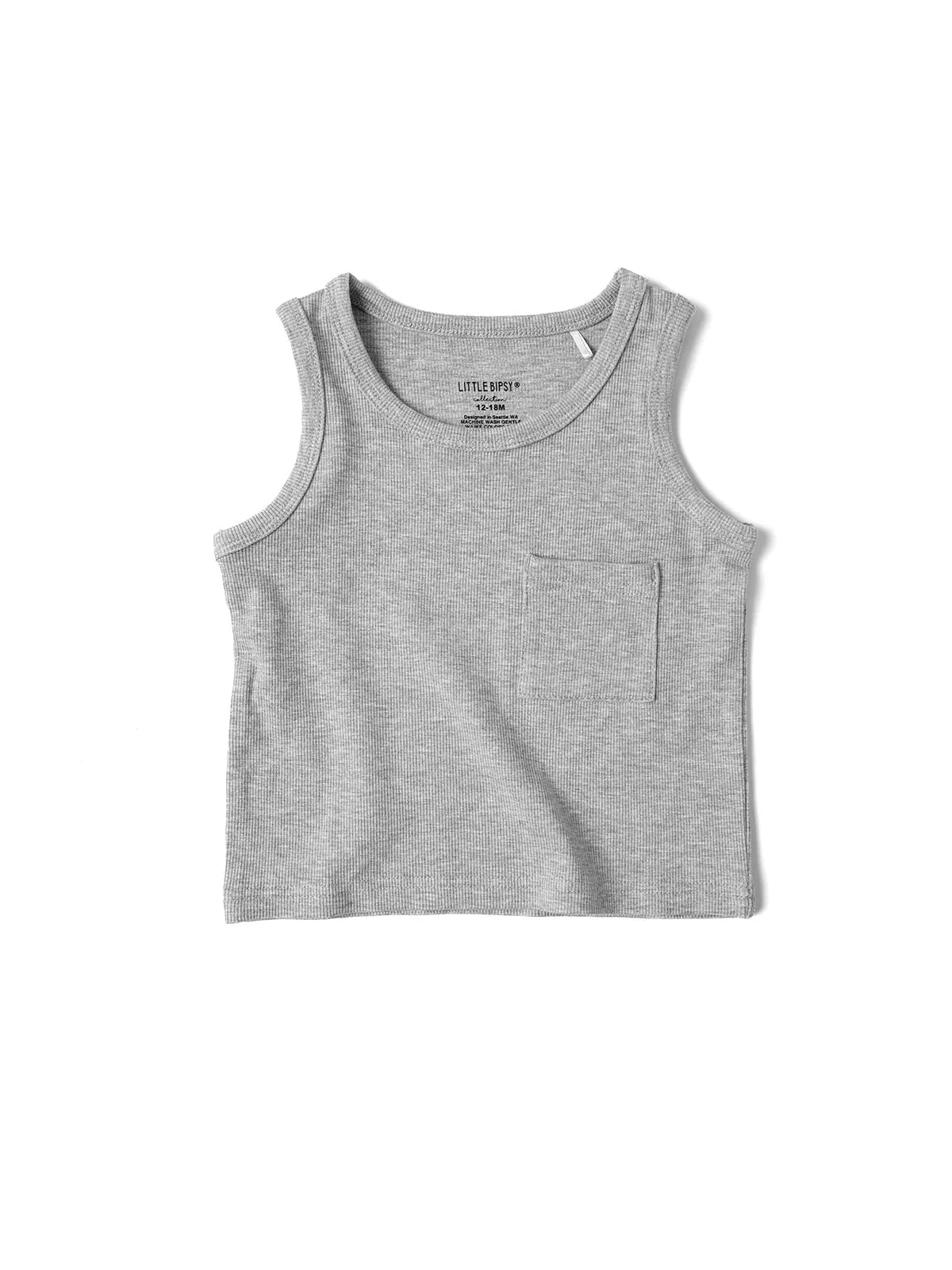 Ribbed Tank | Light Heather Grey