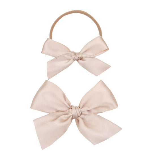 Primrose Satin Bow | Nylon Headband