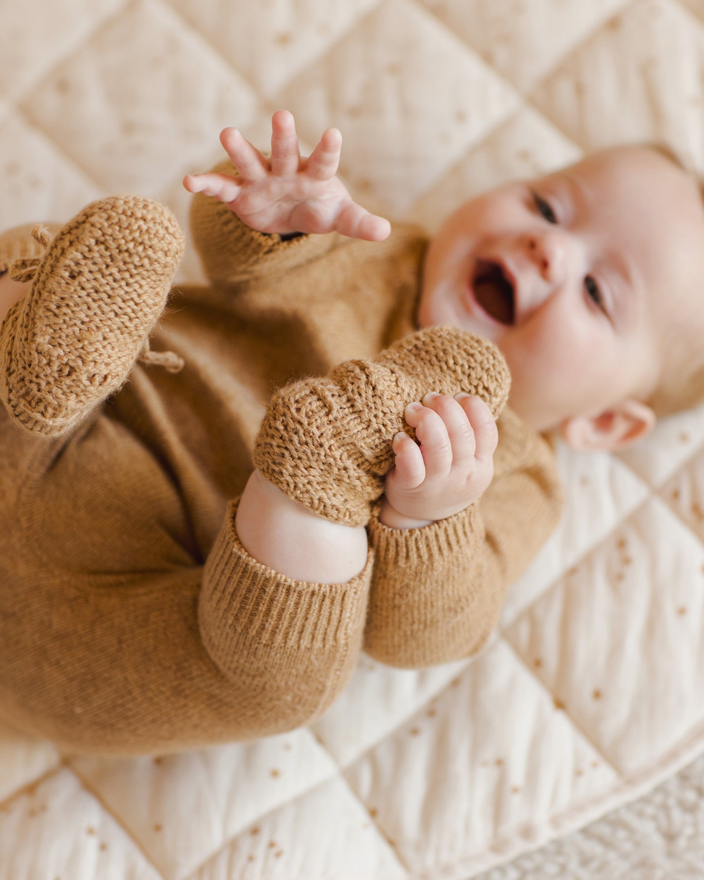 Knit Booties | Speckled Golden