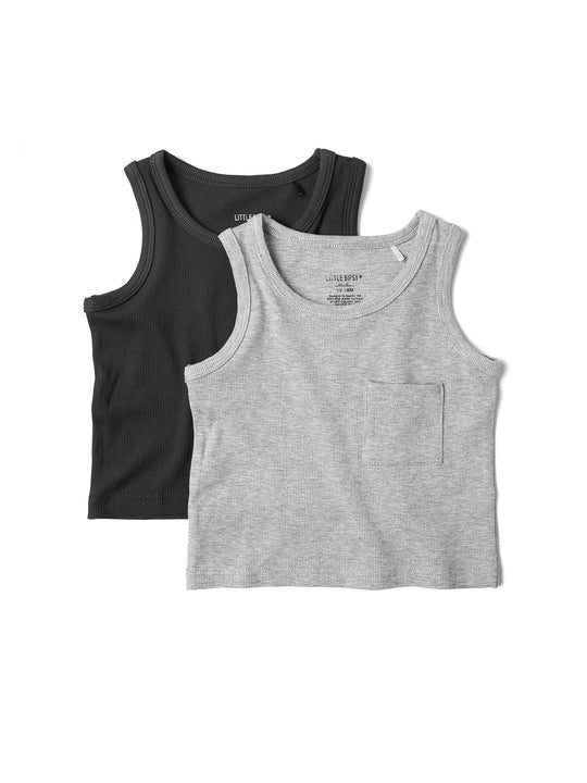 Ribbed Tank | Light Heather Grey