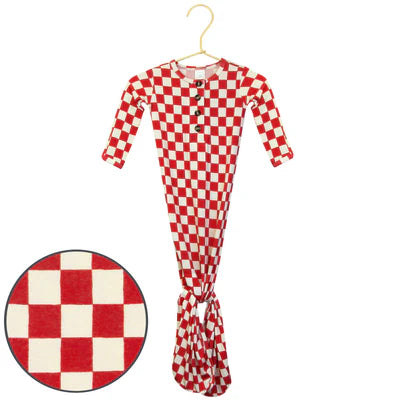 Rudy Knotted Gown (Red Check)