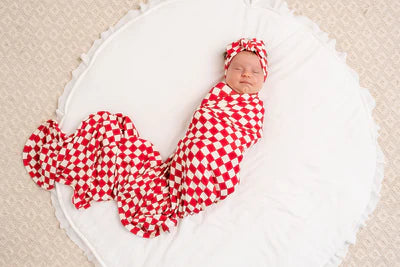 Rudy Swaddle Blanket (Red Check)