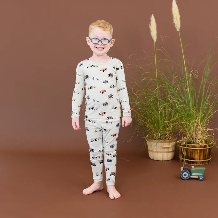 Bamboo Toddler Pajama Set | Tractors