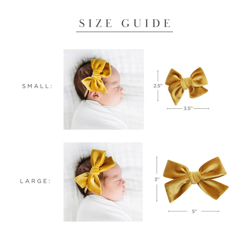 Ivory Velvet Bow | Nylon Headband