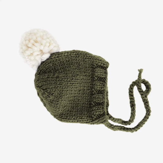 Ari Hand Knit Bonnet | Rifle Green