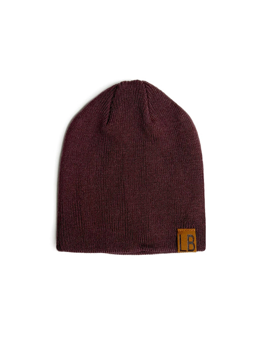 Knit Beanie | Black Cherry