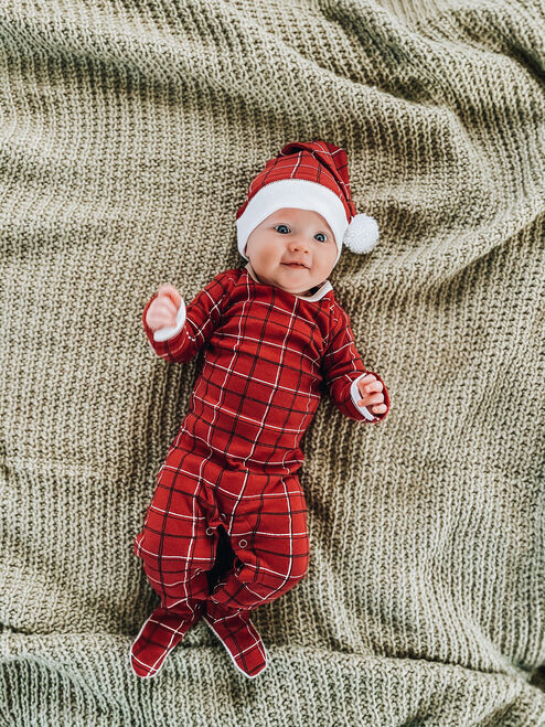 Holiday Footie Sleeper & Cap Set | Santa Baby