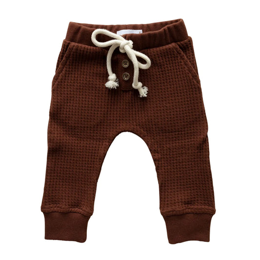 Organic Cotton Waffle Pant | Cherry